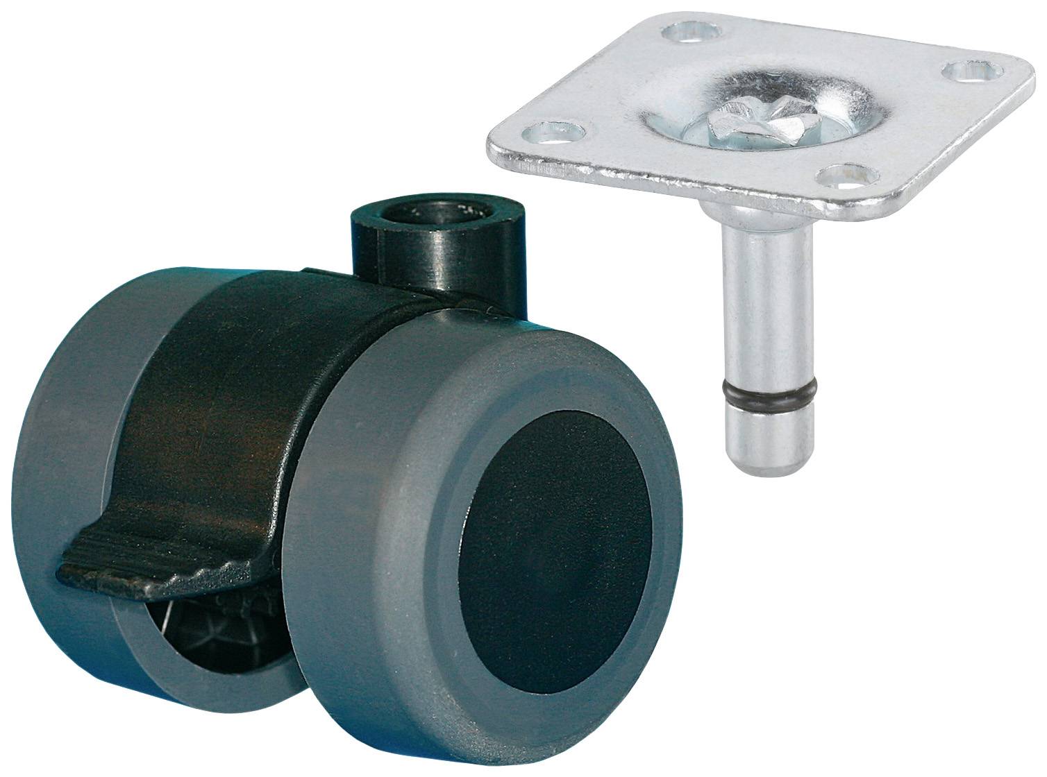 dörner + helmer 761335 761335 Doppelrollen Rad-Durchmesser: 35mm Tragfähigkeit (max.): 70kg 1St.