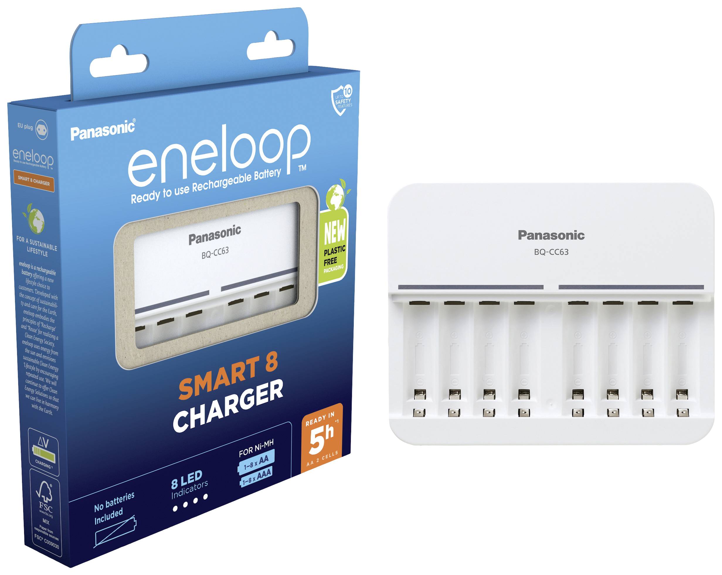 Panasonic BQ-CC63E Rundzellen-Ladegerät NiMH Micro (AAA), Mignon (AA)