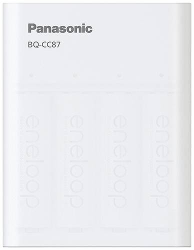 Panasonic BQ-CC87 +4x eneloop AA Rundzellen-Ladegerät NiMH Micro (AAA), Mignon (AA)
