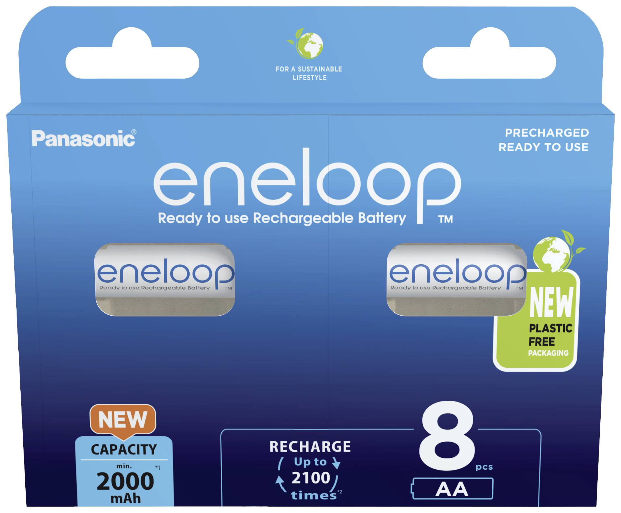 Eneloop HR06 Mignon (AA)-Akku NiMH 2000 mAh 1.2V 8St.