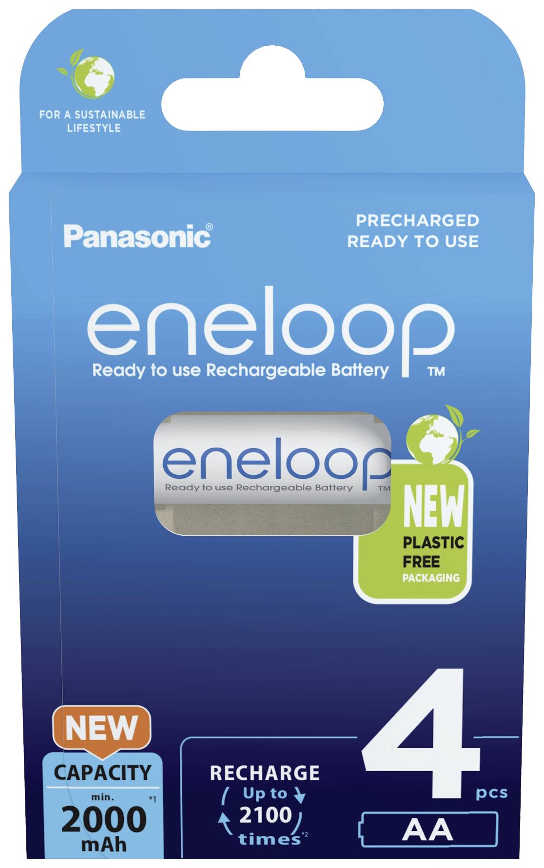 Eneloop HR06 Mignon (AA)-Akku NiMH 2000 mAh 1.2V 4St.
