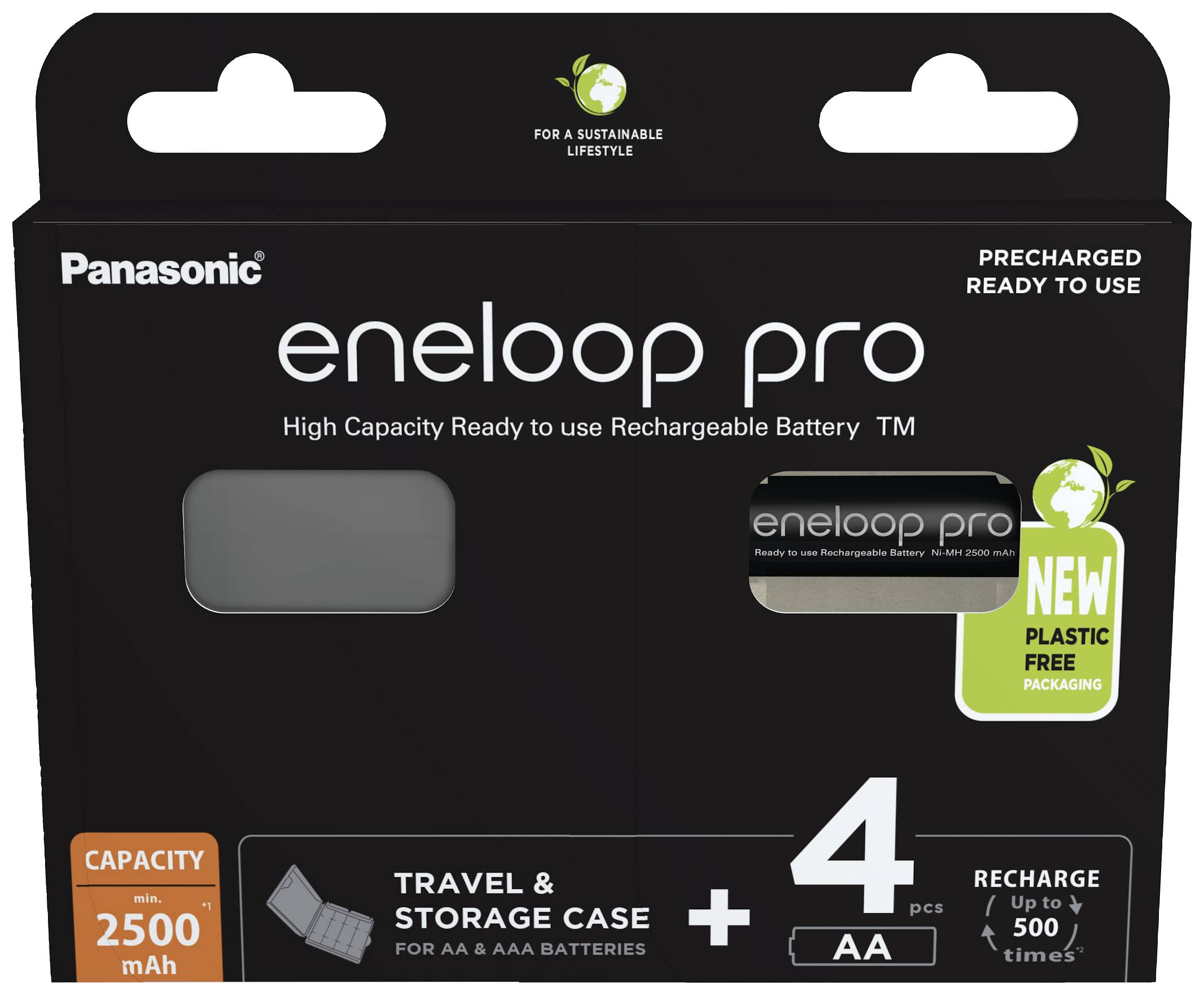 Eneloop pro HR06 +Box Mignon (AA)-Akku NiMH 2500 mAh 1.2 V 4 St.