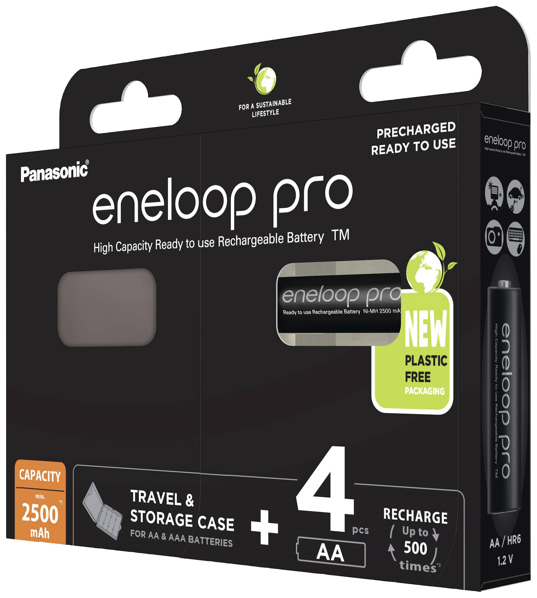 Eneloop pro HR06 +Box Mignon (AA)-Akku NiMH 2500 mAh 1.2 V 4 St.