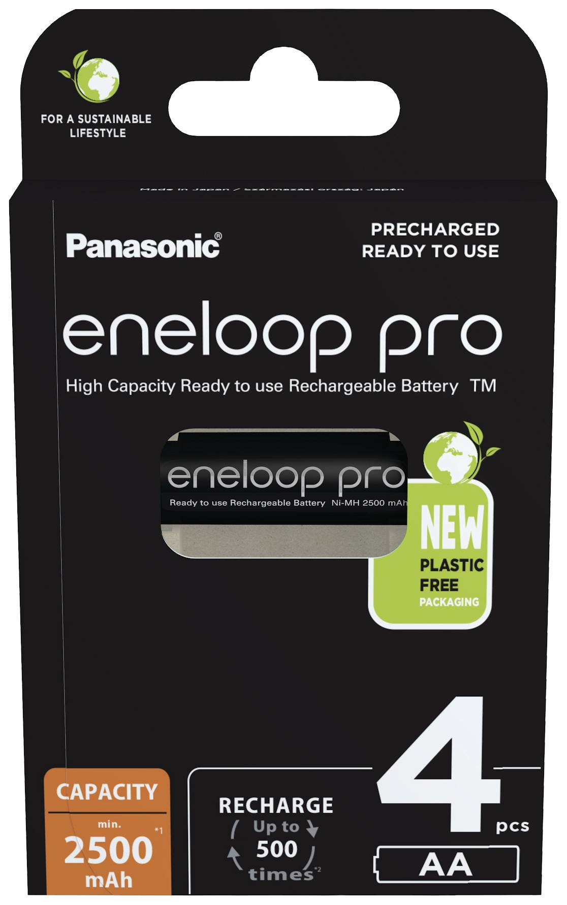 Eneloop pro HR06 Mignon (AA)-Akku NiMH 2500 mAh 1.2 V 4 St.