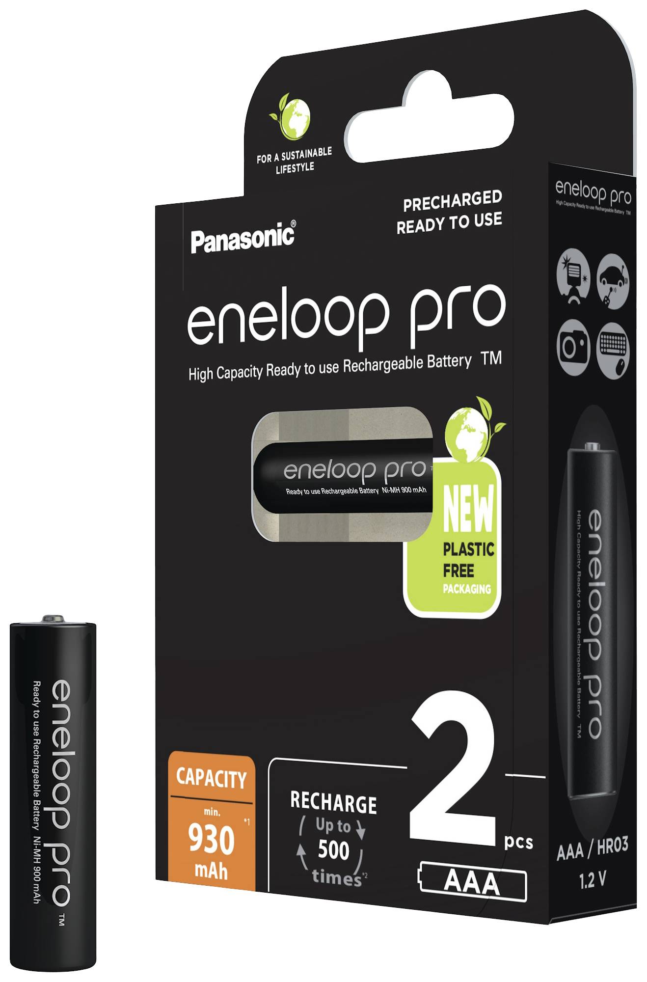 Eneloop pro HR03 Micro (AAA)-Akku NiMH 930 mAh 1.2 V 2 St.