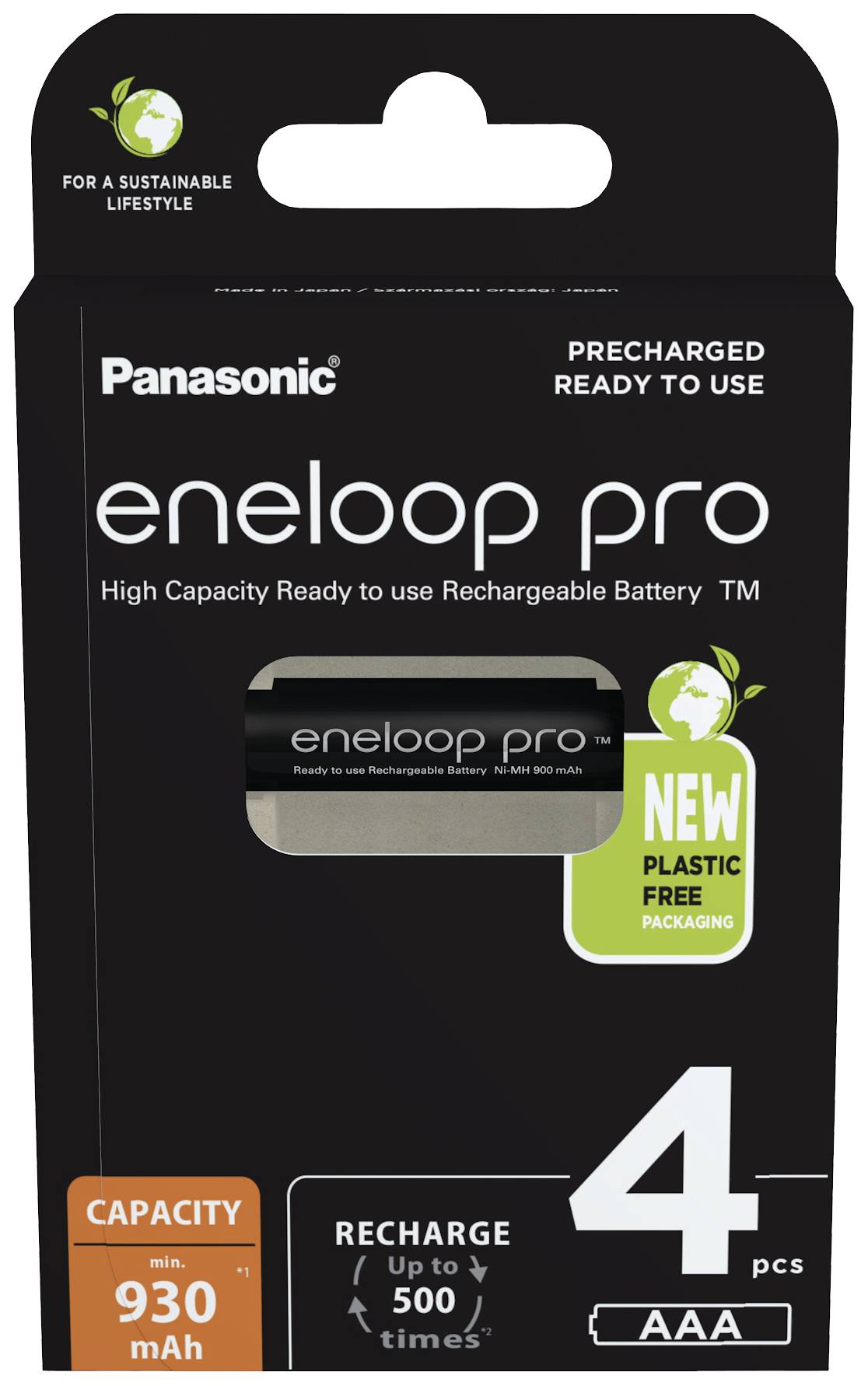 Eneloop pro HR03 Micro (AAA)-Akku NiMH 930 mAh 1.2V 4St.