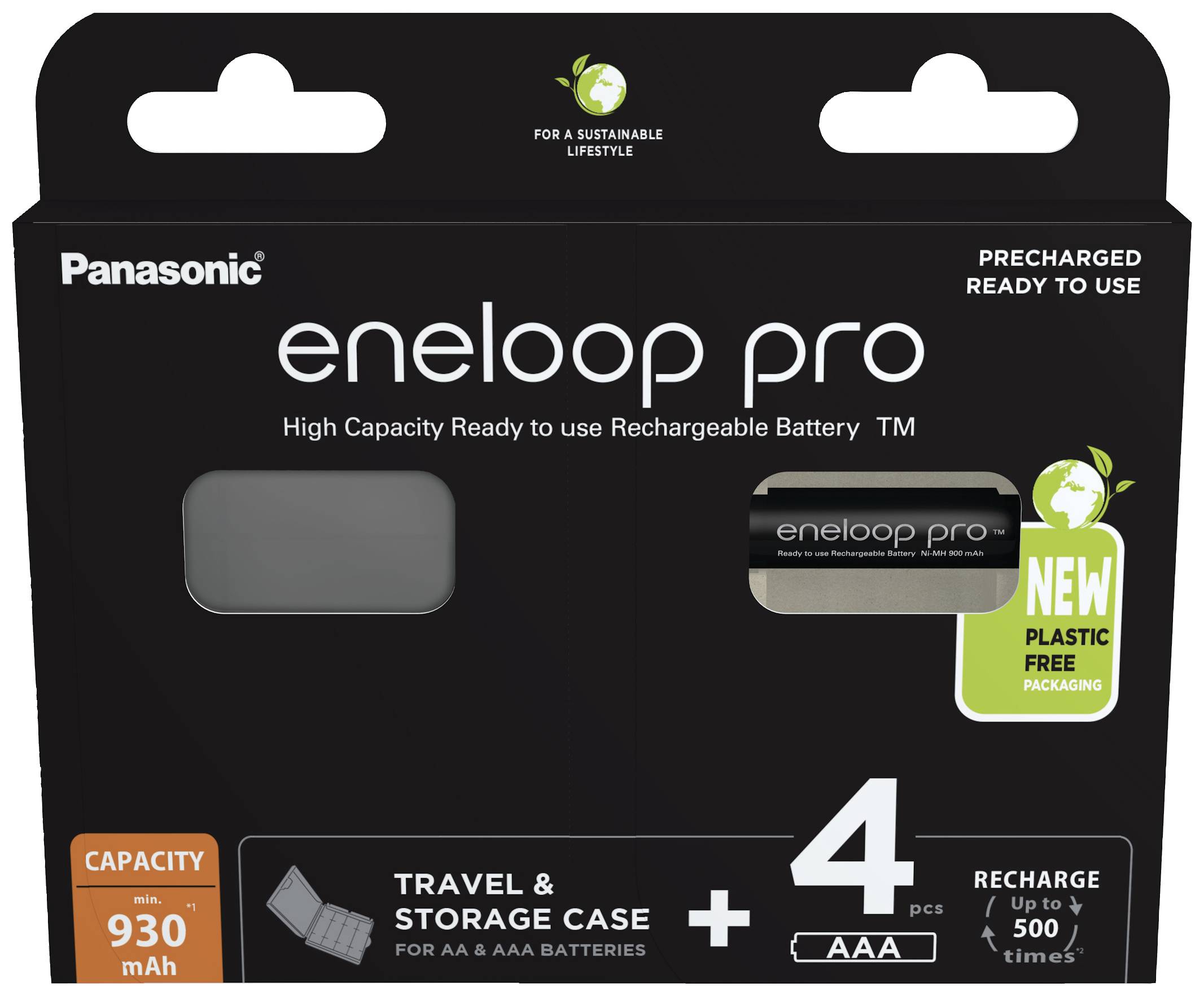 Eneloop pro HR03 +Box Micro (AAA)-Akku NiMH 930 mAh 1.2 V 4 St.
