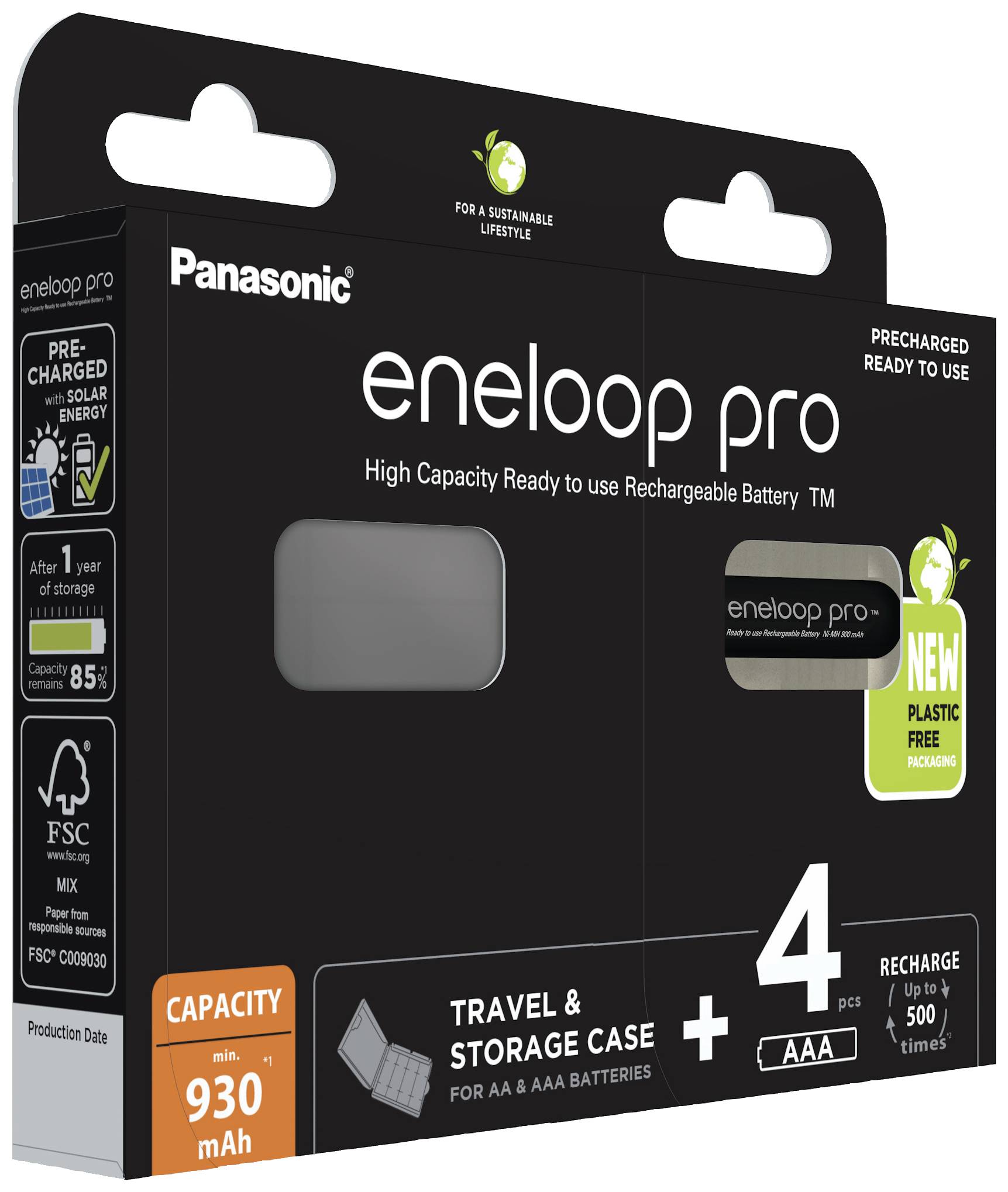 Eneloop pro HR03 +Box Micro (AAA)-Akku NiMH 930 mAh 1.2V 4St.