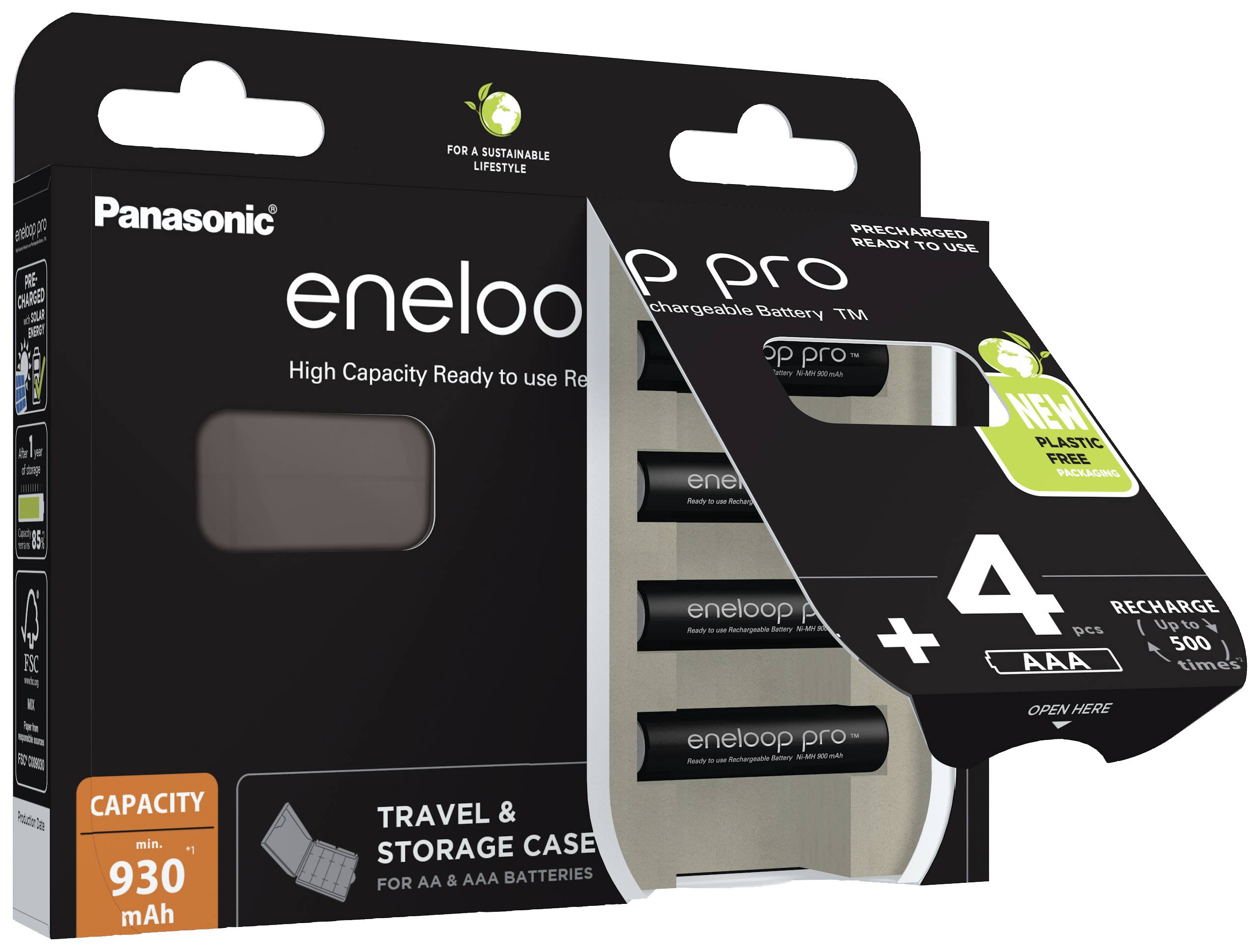 Eneloop pro HR03 +Box Micro (AAA)-Akku NiMH 930 mAh 1.2 V 4 St.