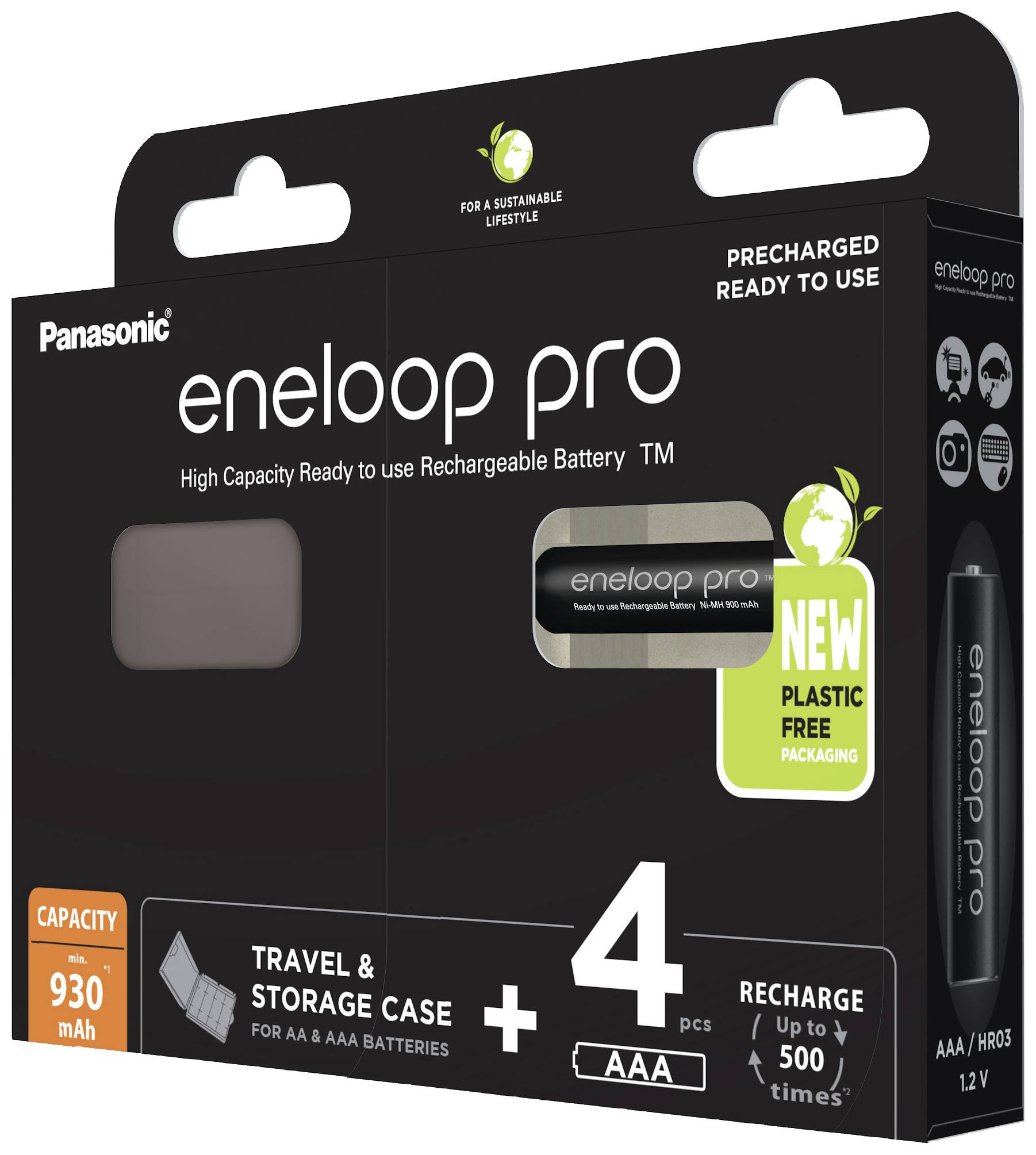 Eneloop pro HR03 +Box Micro (AAA)-Akku NiMH 930 mAh 1.2V 4St.