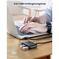 UGREEN 4-in-1 USB 3.0-Hub 4 Port USB 3.2 Gen 1-Hub (USB 3.0) Schwarz UGREEN 4-in-1 USB 3.0-Hub 4 Port USB 3.2 Gen 1-Hub (USB 3.0) Schwarz