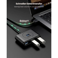 UGREEN 4-in-1 USB 3.0-Hub 4 Port USB 3.2 Gen 1-Hub (USB 3.0) Schwarz UGREEN 4-in-1 USB 3.0-Hub 4 Port USB 3.2 Gen 1-Hub (USB 3.0) Schwarz