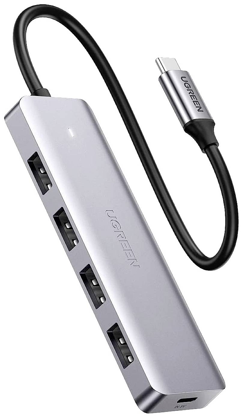 UGREEN 70336 USB-Hub 4 Port USB-A (USB 3.2 Gen 1) Silber USB-C-Hub