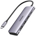 UGREEN 6-in-1 USB C PD-Adapter 6 Port USB-Kombi-Hub Grau