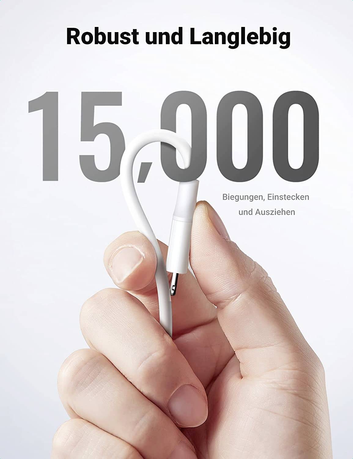 UGREEN USB-Ladekabel USB-C® Stecker, Apple Lightning Stecker 1.00 m Weiß 10493