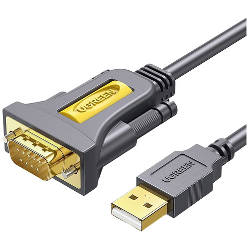 UGREEN USB-Kabel USB-A Stecker, VGA 9pol. Stecker 2 m Grau 20222