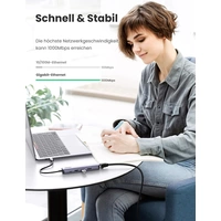 UGREEN 5-in-1-USB-C-Hub 5 Port USB-Kombi-Hub Schwarz, Aluminium UGREEN 5-in-1-USB-C-Hub 5 Port USB-Kombi-Hub Schwarz, Aluminium