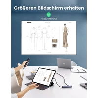 UGREEN 5-in-1-USB-C-Hub 5 Port USB-Kombi-Hub Schwarz, Aluminium UGREEN 5-in-1-USB-C-Hub 5 Port USB-Kombi-Hub Schwarz, Aluminium