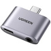 UGREEN USB-C® Adapter [1x USB-C® Stecker - 2x USB-C® Buchse, Kopfhörer (3.5 mm Klinke)] USB C Kop