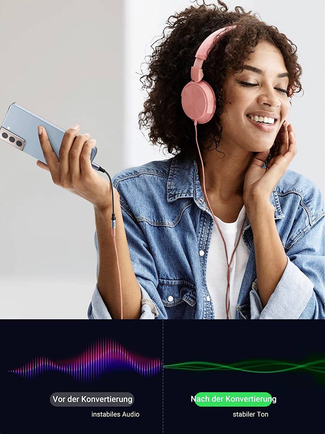 UGREEN USB-C® Adapter [1x USB-C® Stecker - 1x Klinkenbuchse 3.5 mm] USB-C - Klinke Adapter