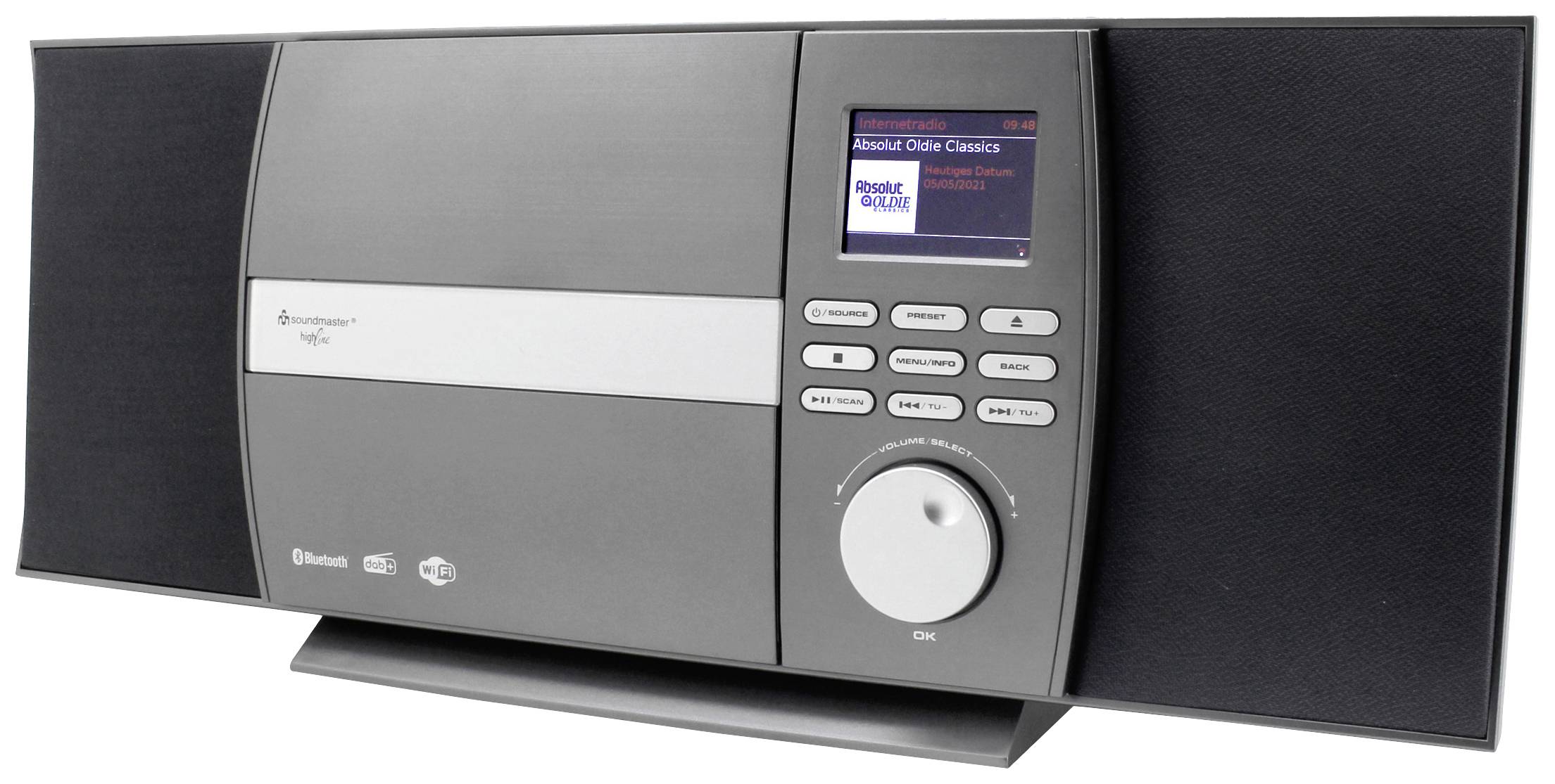 Soundmaster ICD1010AN Internet CD-Radio Internet, DAB+, UKW CD, USB, Bluetooth®, WLAN, Internetradio Inkl. Fernbedienung