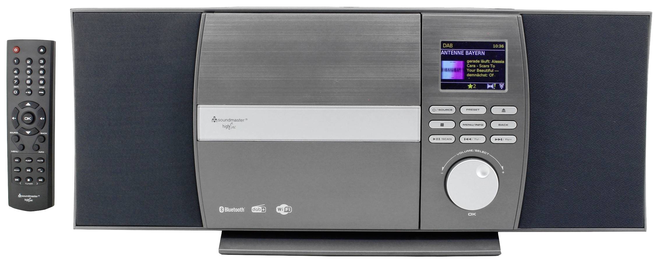 Soundmaster ICD1010AN Internet CD-Radio Internet, DAB+, UKW CD, USB, Bluetooth®, WLAN, Internetradio Inkl. Fernbedienung