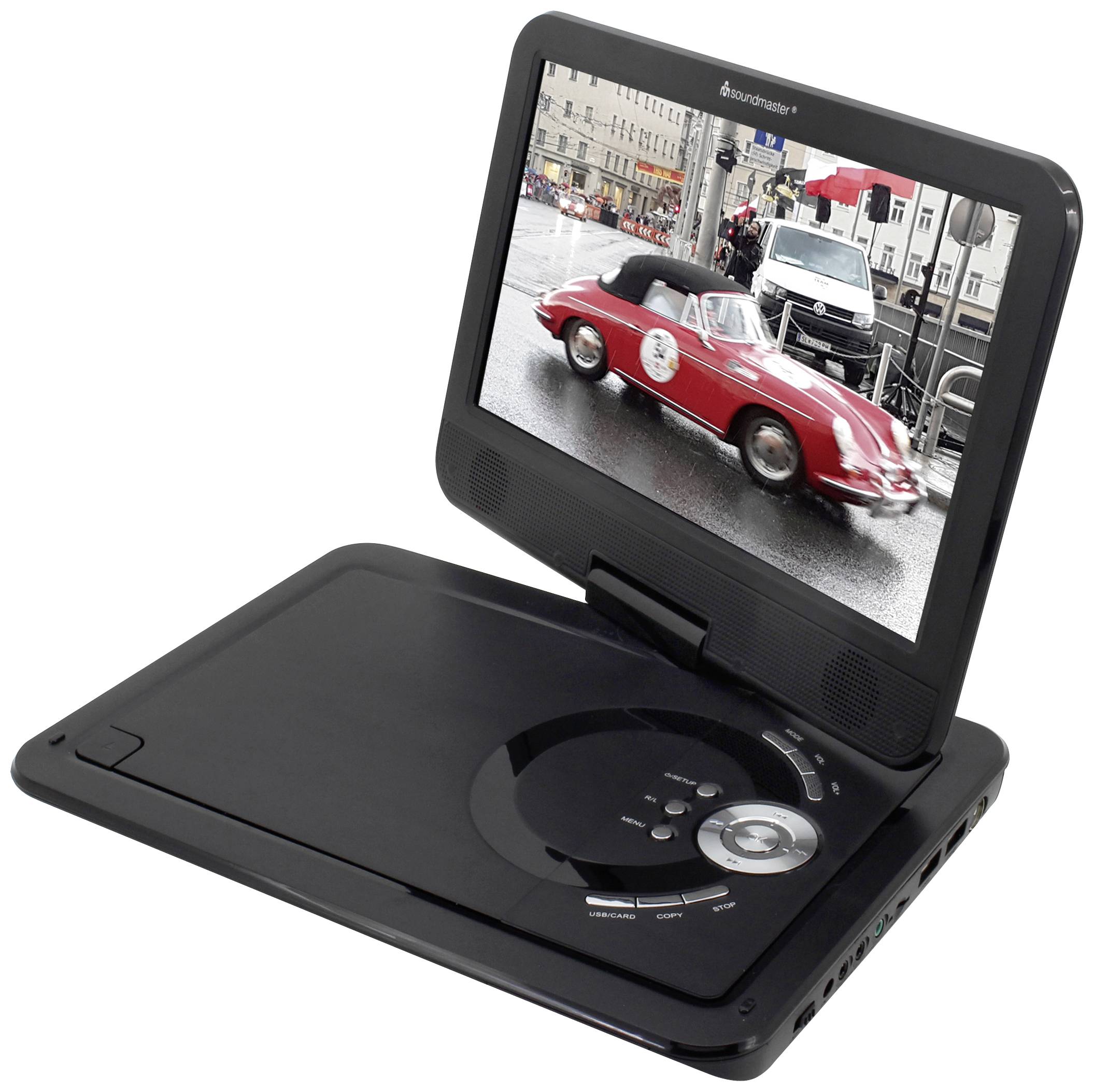 soundmaster PDB1910SW Tragbarer DVD-Player 25.9 cm 10.1 Zoll EEK: E (A - G) Akkubetrieb, inkl. DVB-T Antenne, mit integriertem DVD Player Schwarz