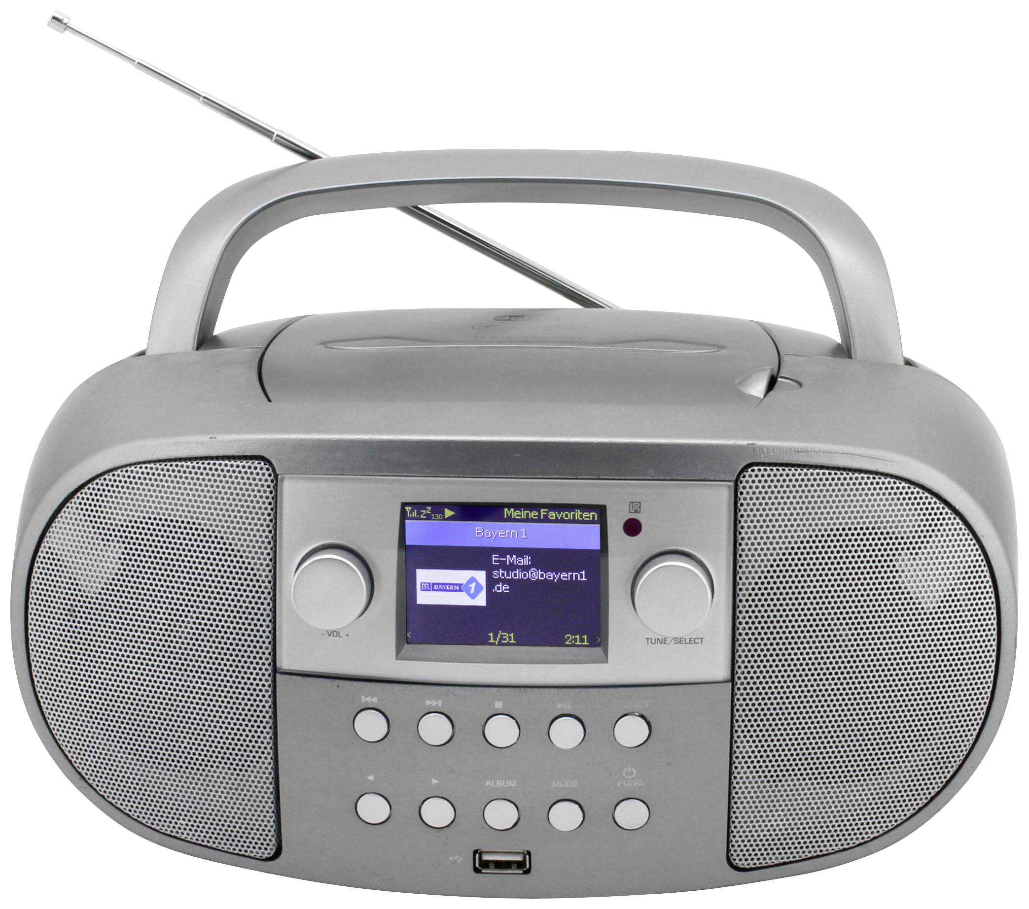 Soundmaster SCD7600TI Internet Tischradio DAB+, UKW, Internet CD, USB, Bluetooth®, WLAN, Internetradio Inkl. Lautsprecherbox