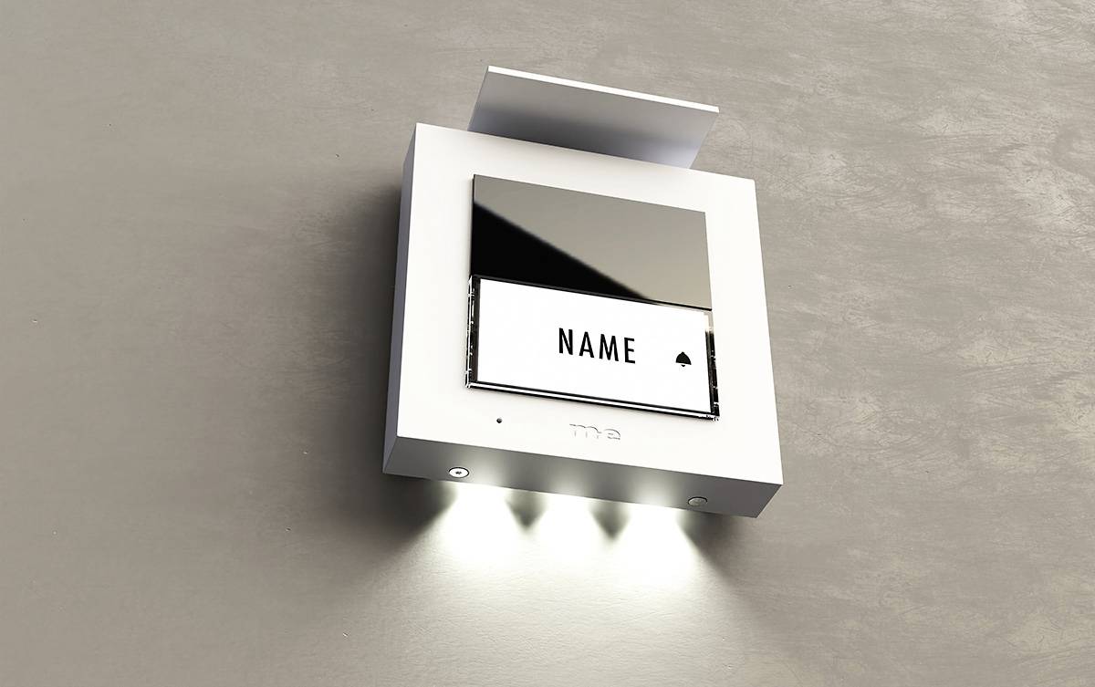 M-e modern-electronics ADV-1010W Vistadoor Audio-Außenstation für Türsprechanlage Kabelgebunden Außeneinheit 1 Familienhaus Weiß