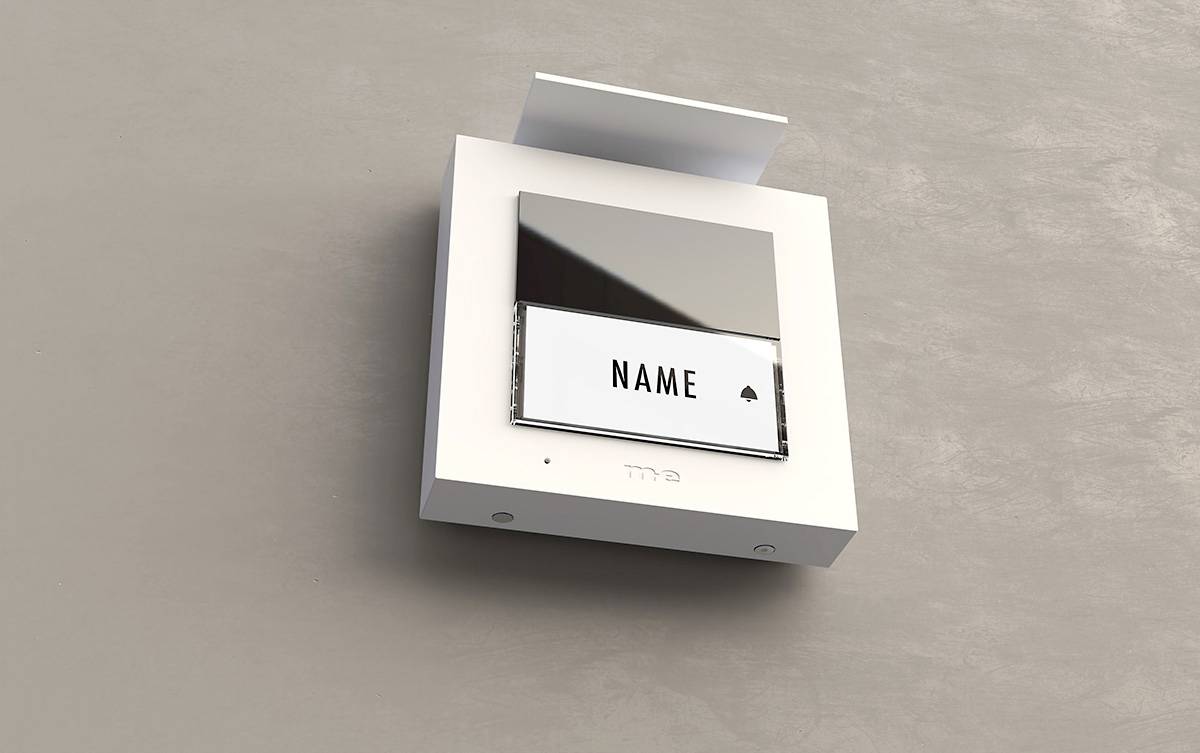 M-e modern-electronics ADV-1010W Vistadoor Audio-Außenstation für Türsprechanlage Kabelgebunden Außeneinheit 1 Familienhaus Weiß