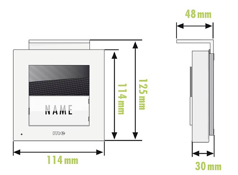 M-e modern-electronics ADV-1010W Vistadoor Audio-Außenstation für Türsprechanlage Kabelgebunden Außeneinheit 1 Familienhaus Weiß