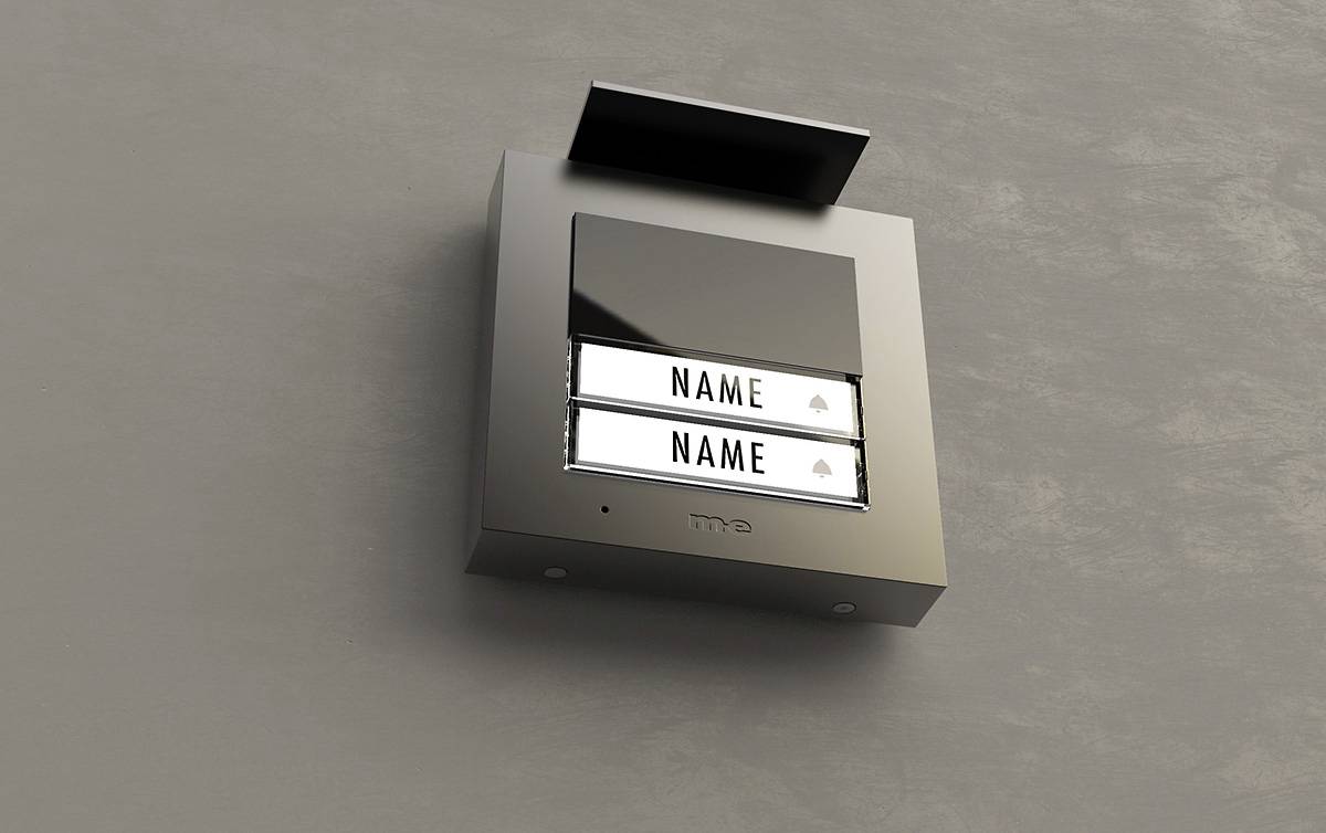 M-e modern-electronics ADV-1020A Vistadoor Audio-Außenstation für Türsprechanlage Kabelgebunden Außeneinheit 2 Familienhaus