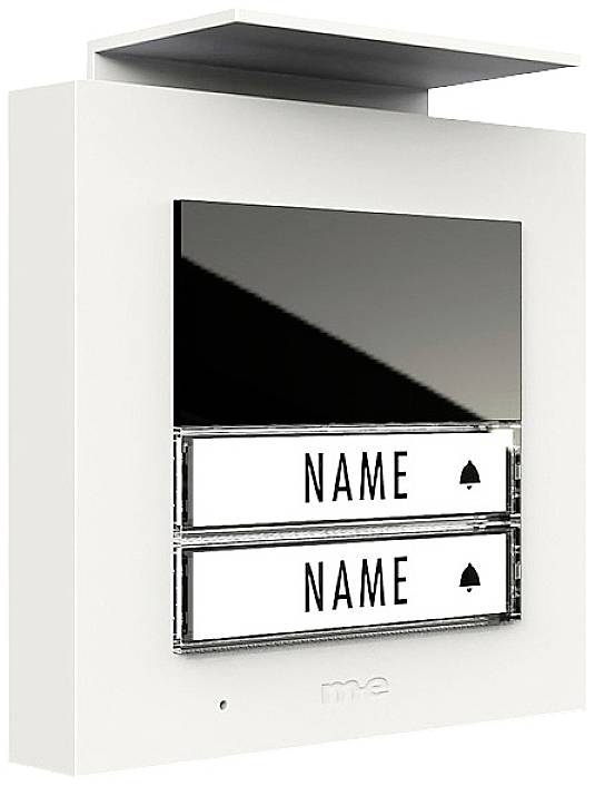 M-e modern-electronics ADV-1020W Vistadoor Audio-Außenstation für Türsprechanlage Kabelgebunden Außeneinheit 2 Familienhaus Weiß