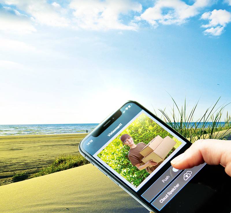 M-e modern-electronics VDV-20109 AW Video-Türsprechanlage 4-Draht Komplett-Set Anthrazit, Weiß