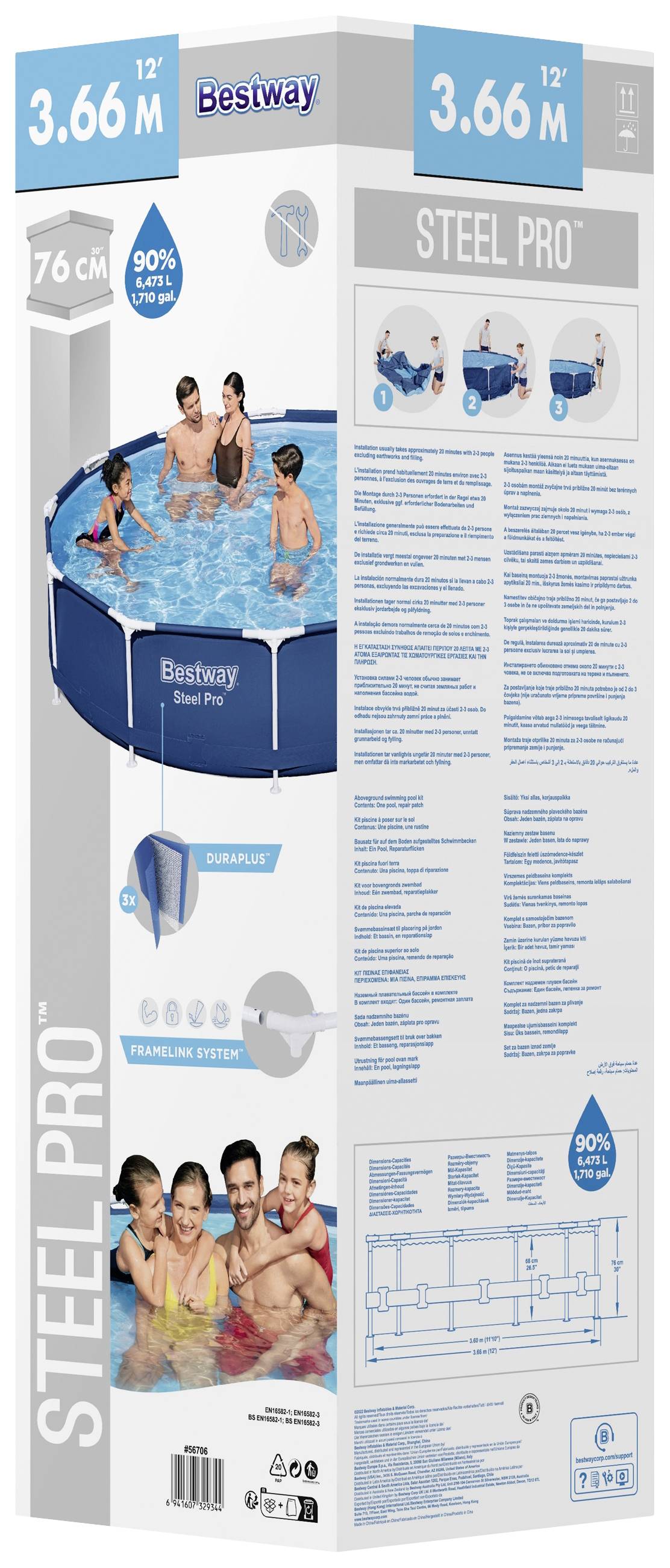 Bestway 56706 STEEL PRO 366 X 76CM