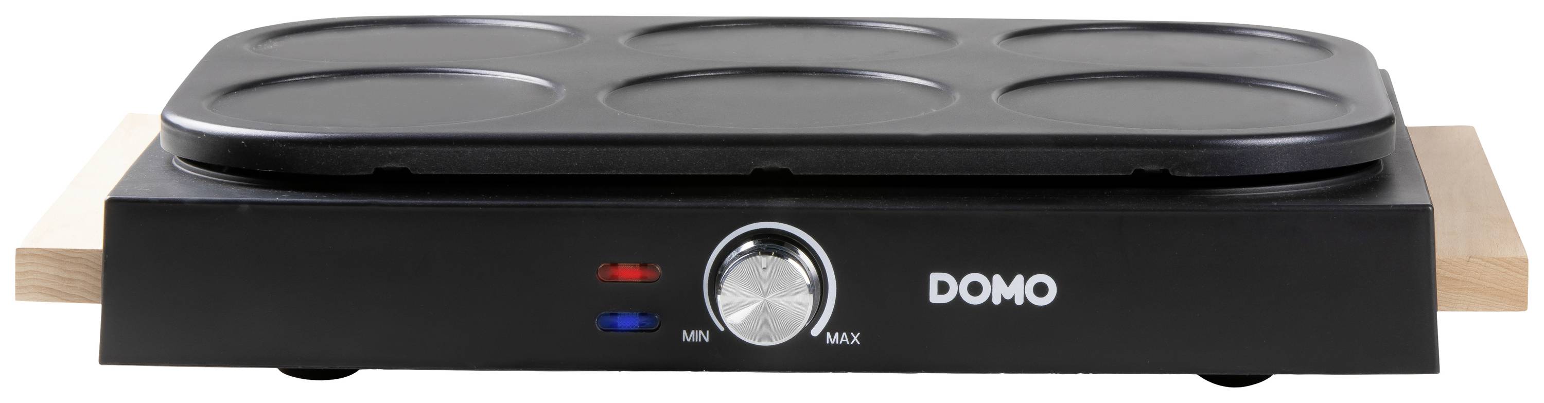 DOMO DO8717P Pancake-Platten Antihaftbeschichtung, Kontrollleuchte Schwarz