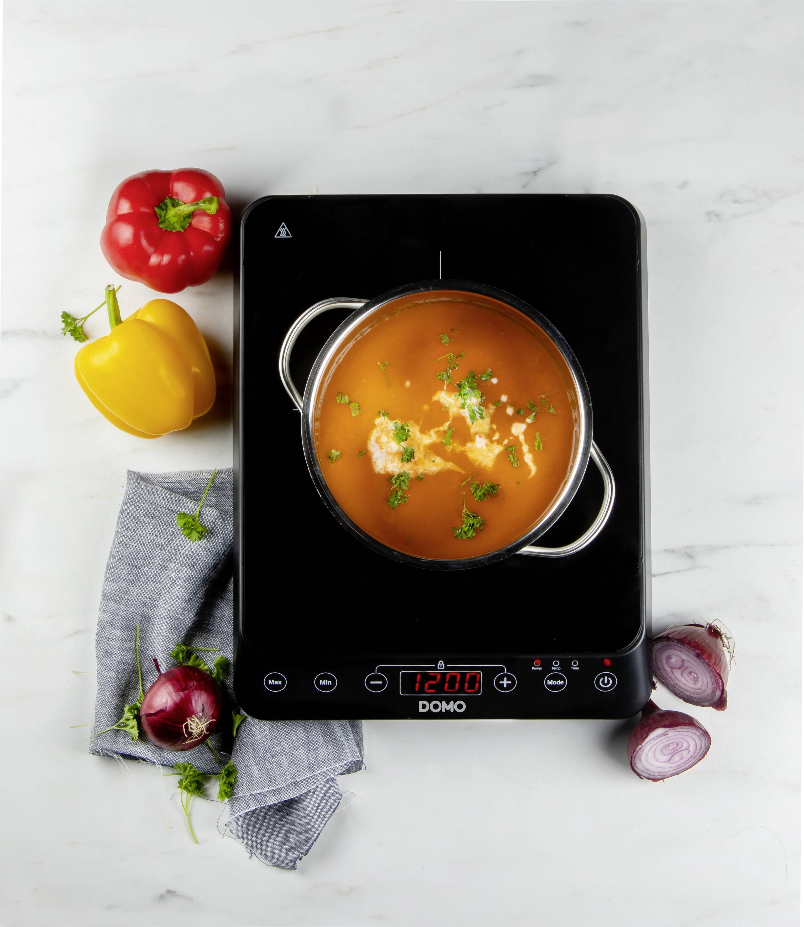 DOMO DO337IP Induktionsplatte Timerfunktion, mit Display