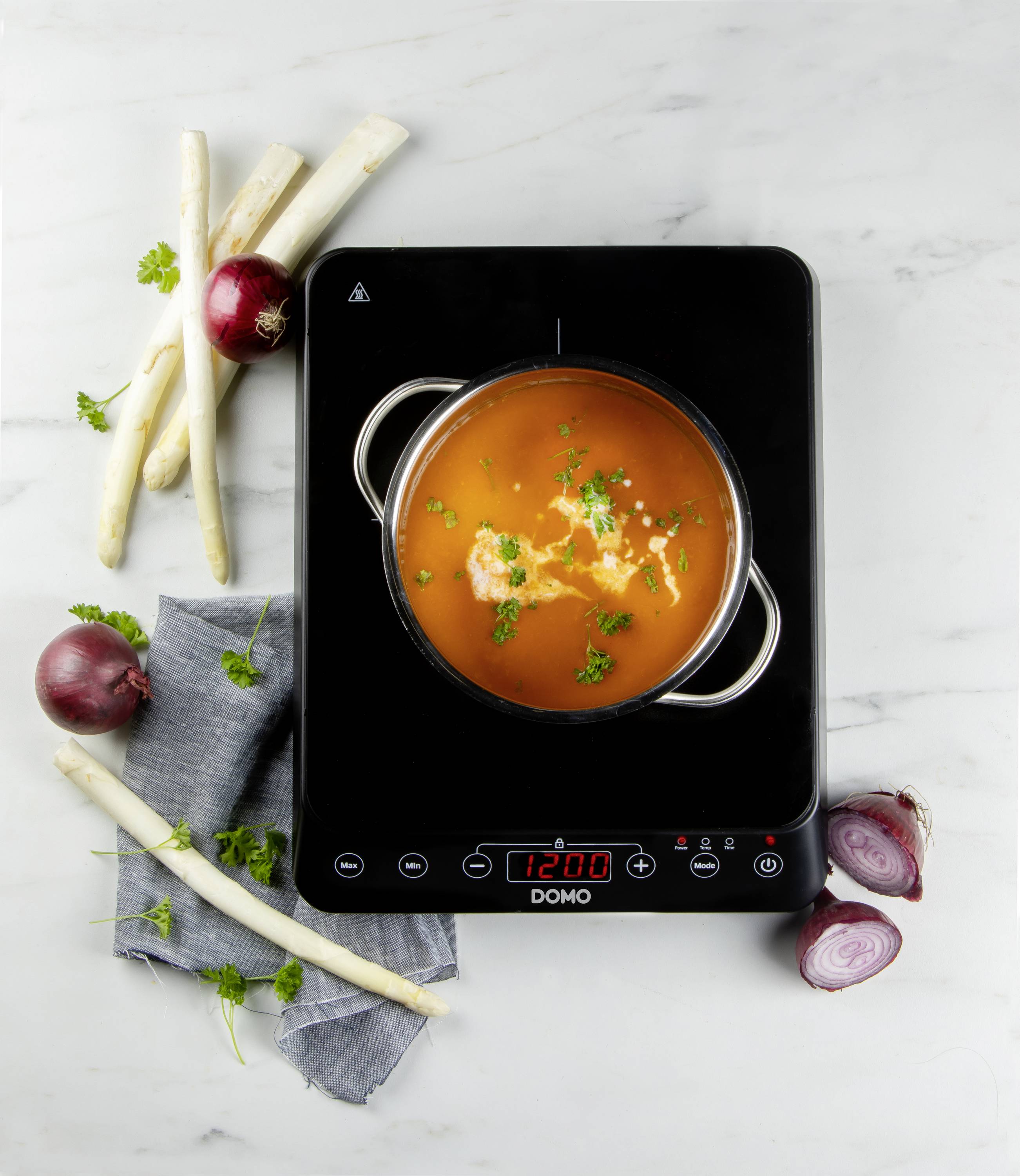 DOMO DO337IP Induktionsplatte Timerfunktion, mit Display