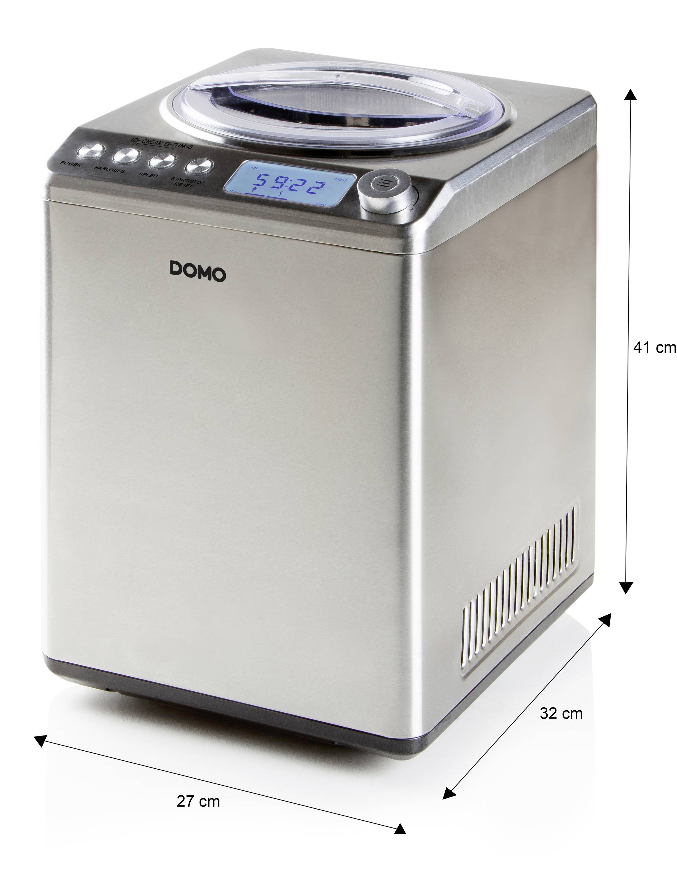 DOMO DO92321 Pro Eismaschine mit Display 2.5 l