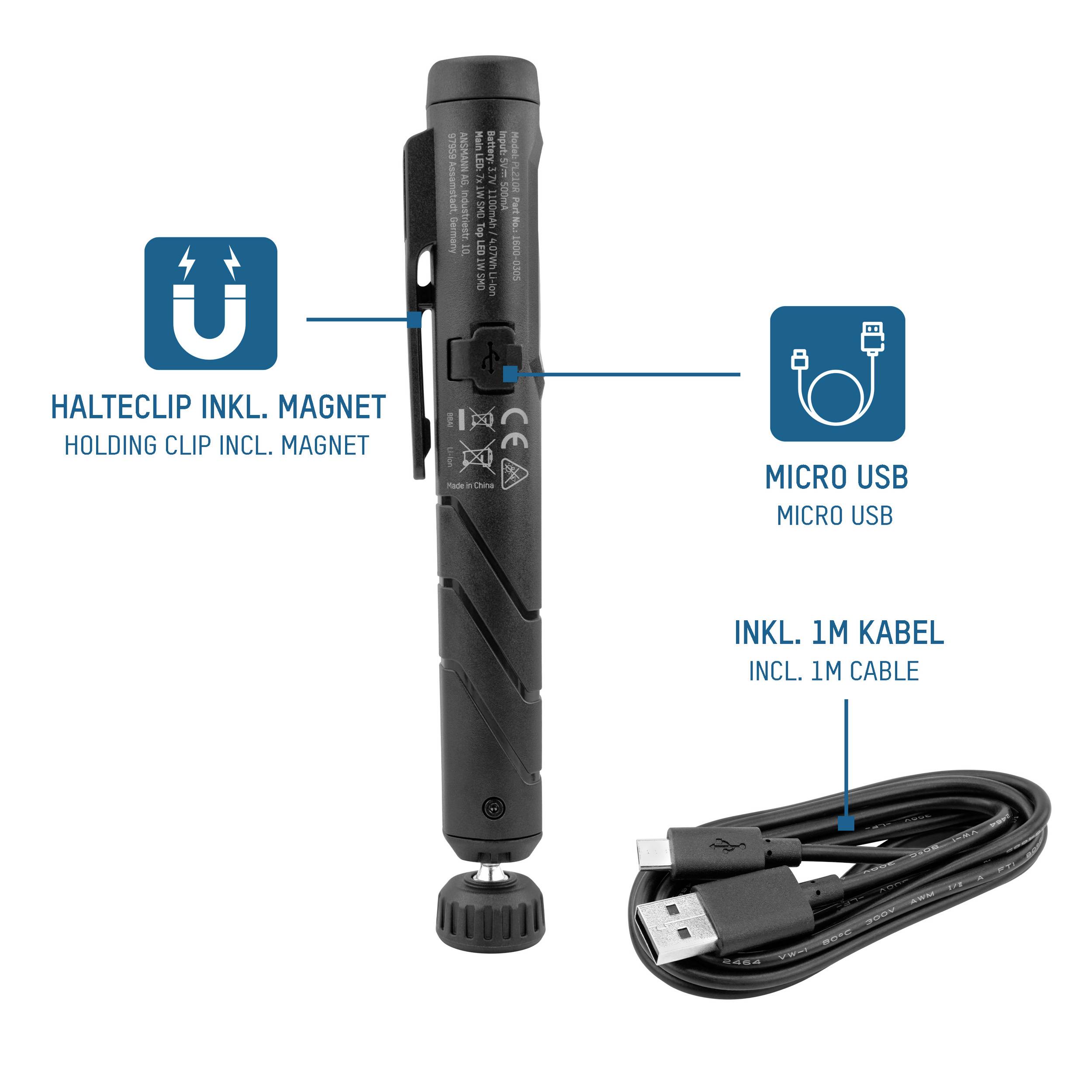 Ansmann 990-00120 Profi Penlight akkubetrieben LED Schwarz