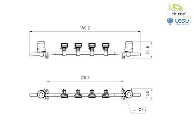 Thicon Models 50327 Dachlampenbügel 1St.