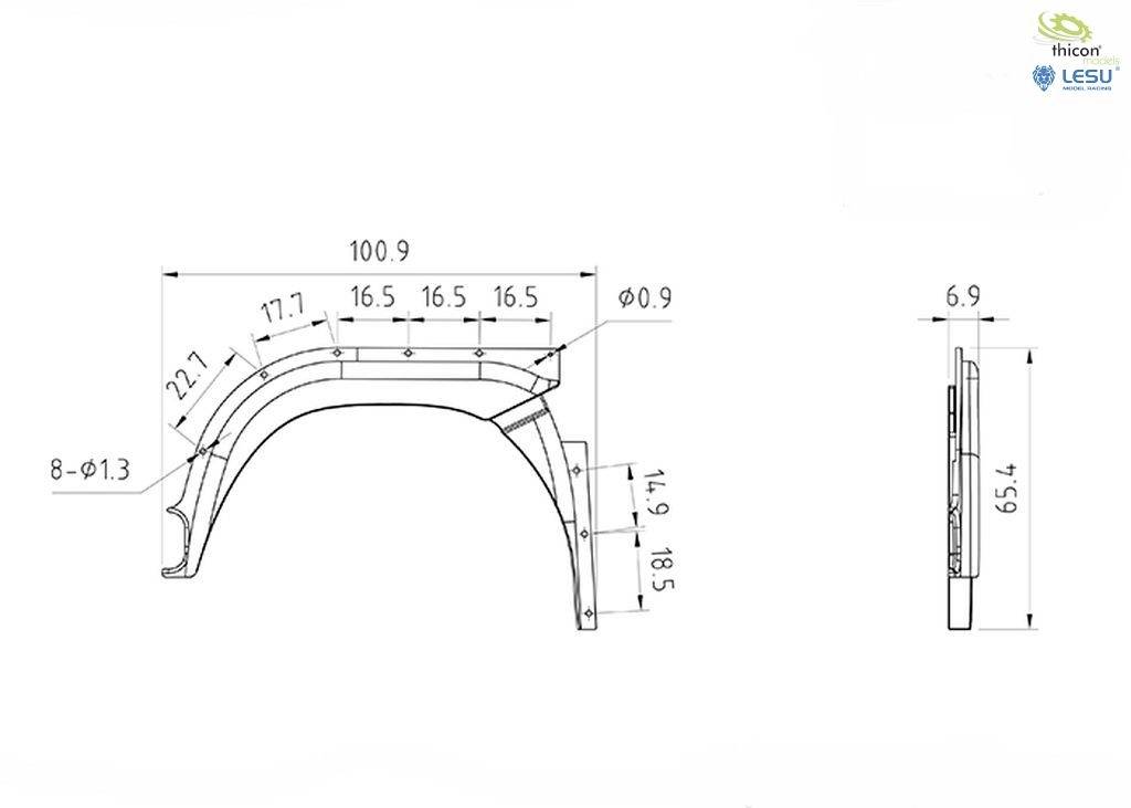 Thicon Models 50358 1:14 Kotflügelverbreiterung 1St.