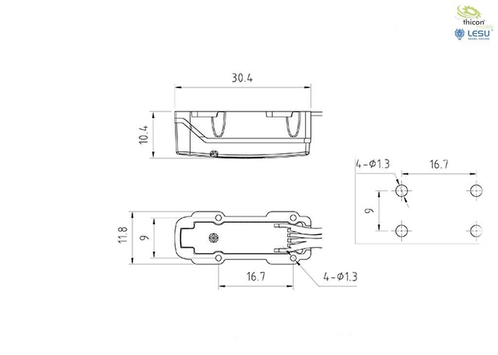 Thicon Models 50369 1:14 Rückleuchte 1 Paar