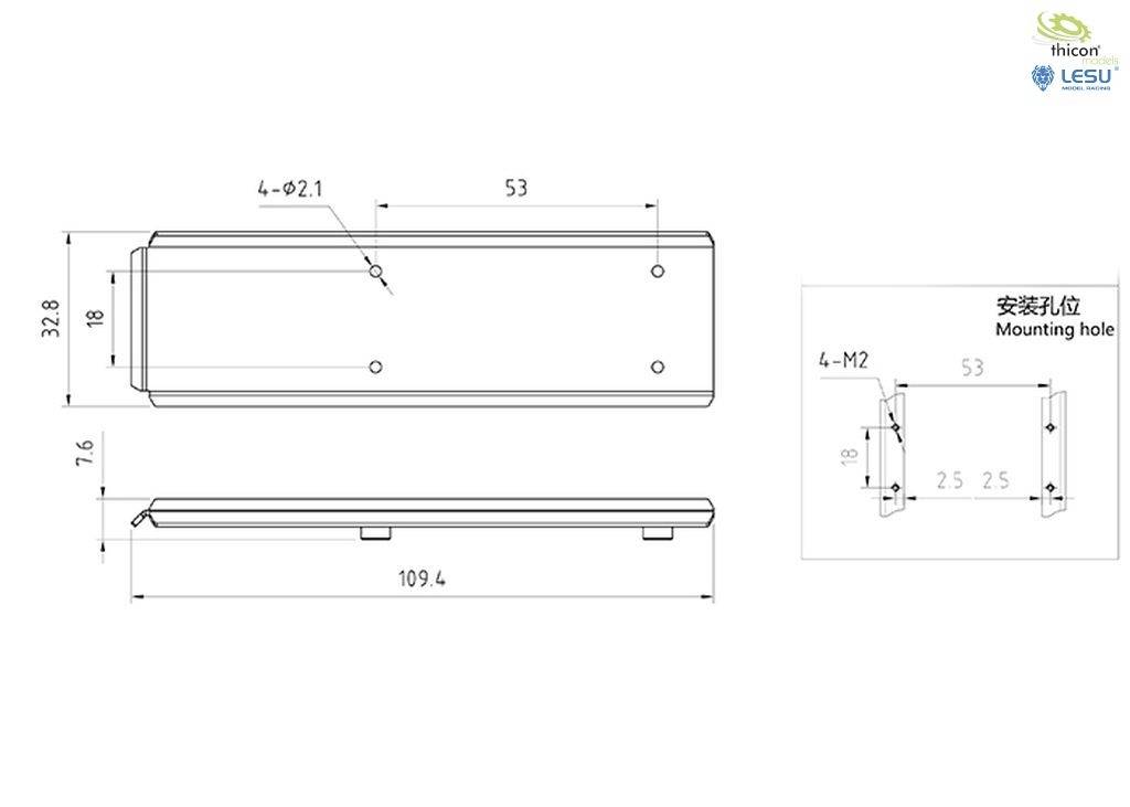 Thicon Models 50374 1:14 Trittstufen 1St.