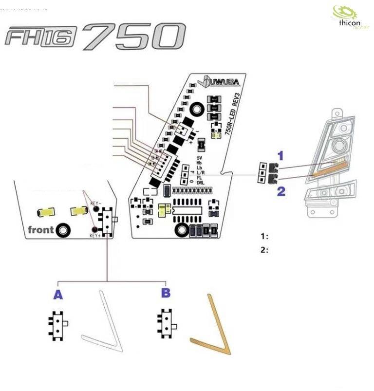 Thicon Models 50384 1:14 LED Platine 1St.