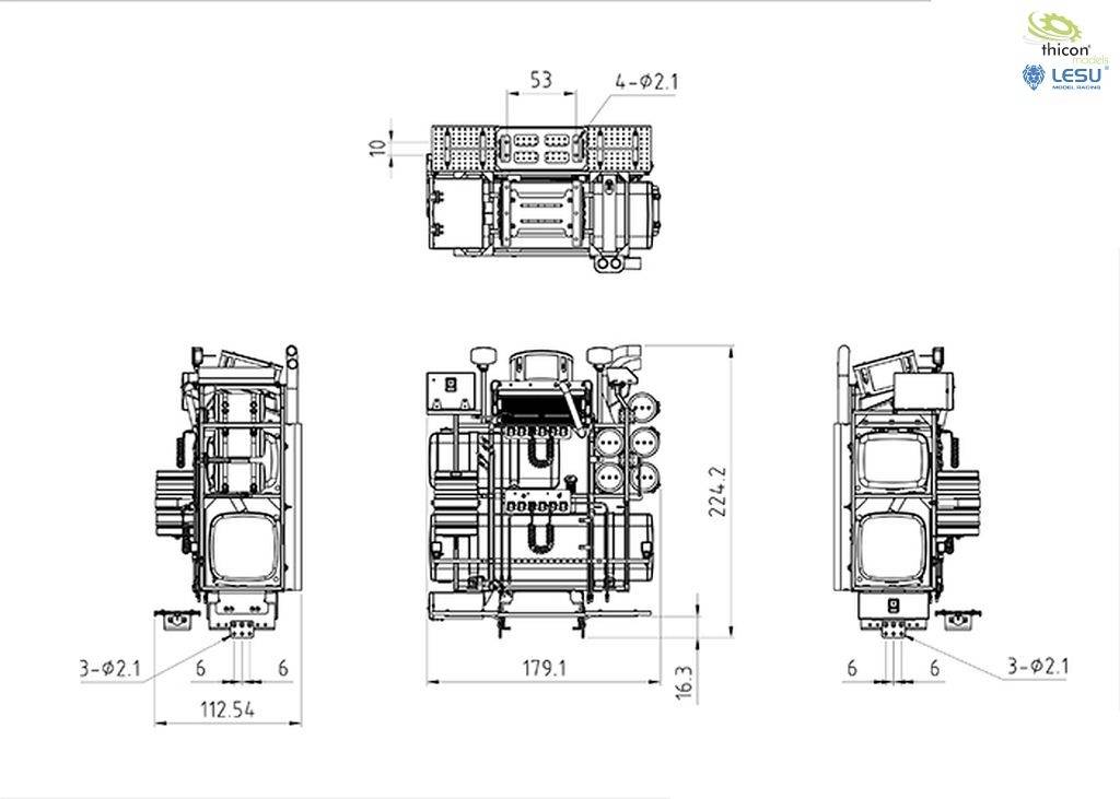 Thicon Models 55046 1:14 Schwerlastturm 1 St.