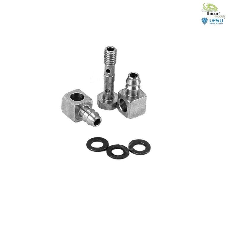 Thicon Models 56063 Doppel-Nippel Winkel M3 für 4/2,5mm Hydraulik-Anschluss 1St.