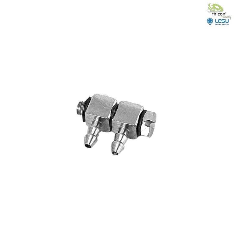 Thicon Models 56064 Doppel-Nippel Winkel M3 für 3/2mm Hydraulik-Anschluss 1St.
