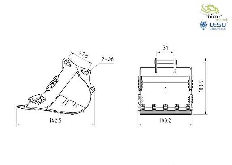 Thicon Models 58324 1:14 Schaufel 1St.