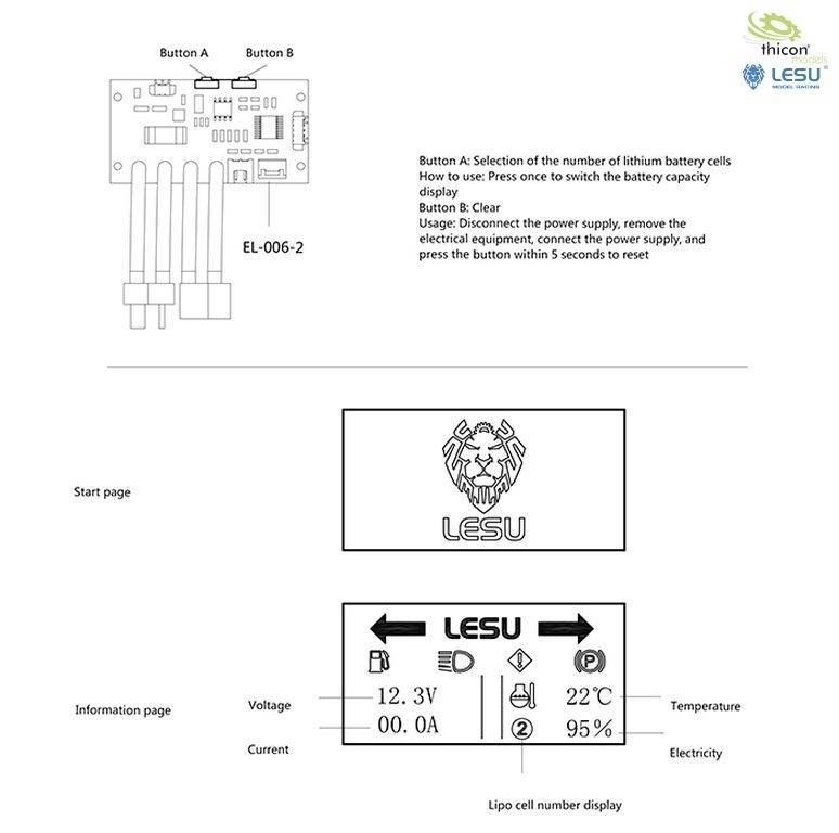 Thicon Models 58325 1:14 Mini-Grafik-LCD 1St.